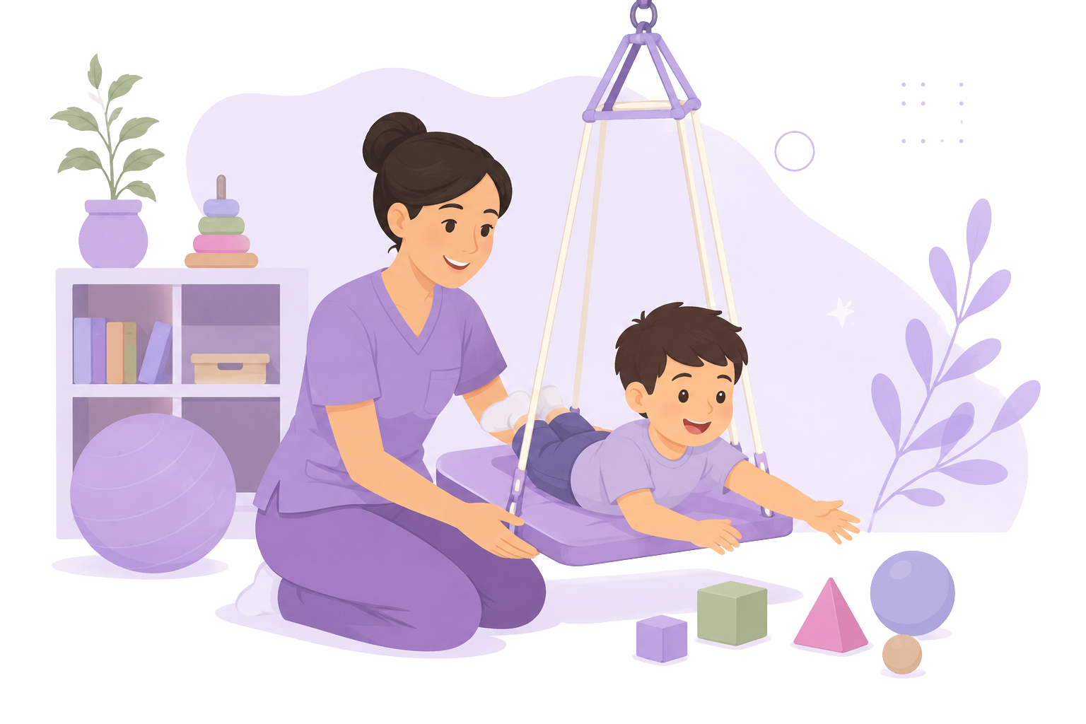 Ilustración de terapia ocupacional